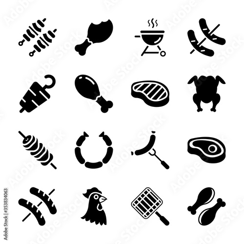 
Meat Glyph Icons Pack
