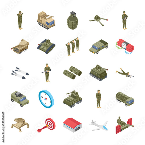 
Army Icons Set
