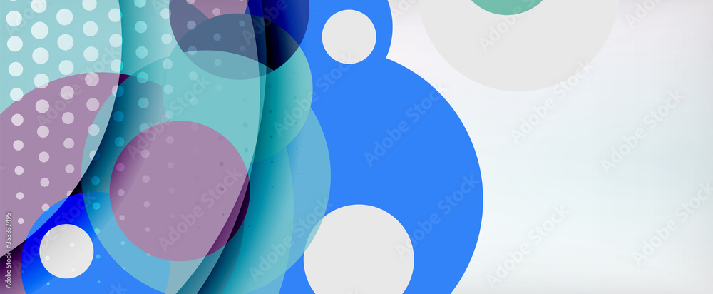 Trendy simple circle abstract background, dynamic motion concept. Vector Illustration For Wallpaper, Banner, Background, Card, Book Illustration, landing page