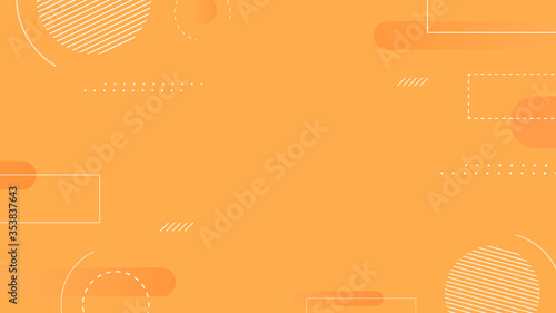 Orange geometric background. Graphic geometric elegant orange background with circle line dot vibrant digital gradient wallpaper,modern colorful vector smooth texture blurry glow abstract web map.