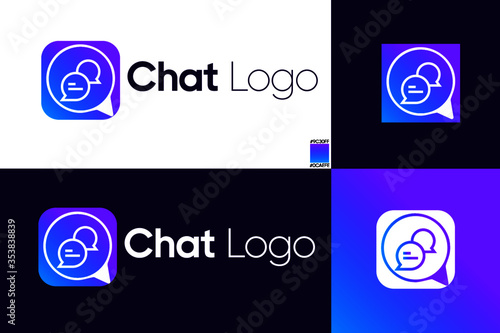 Creative Chat Logo and Icon Template, communication, chat bot, chatting technology, support, connection, consulting agency, business, forum, Chat_logo, chat logo design.