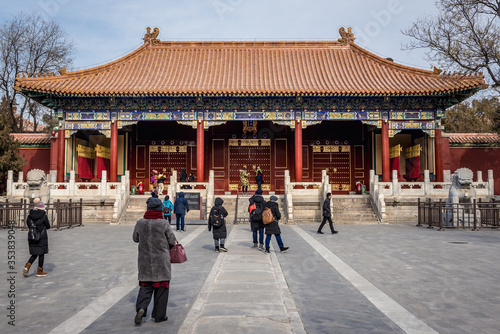 Xuan gateway of Shouhuang Palace in Jingshan imperial park in Beijing capital city of China