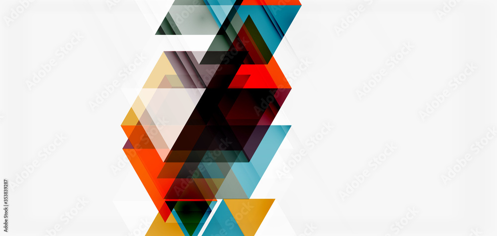 Geometric abstract background, mosaic triangle and hexagon shapes. Trendy abstract layout template for business or technology presentation, internet poster or web brochure cover, wallpaper Geometric abstract background, mosaic triangle and hexagon shapes. Trendy abstract layout template for business or technology presentation, internet poster or web brochure cover, wallpaper