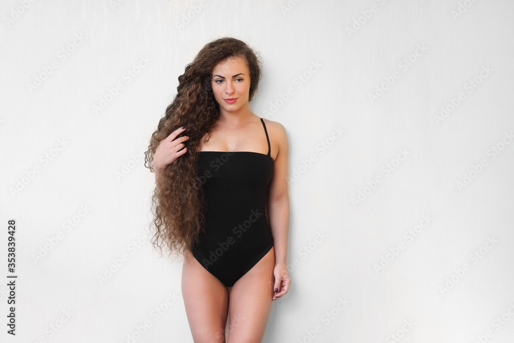 beautiful girl with long lush hair beautiful girl with long lush hair