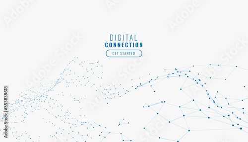 abstract white digital network connection lines background