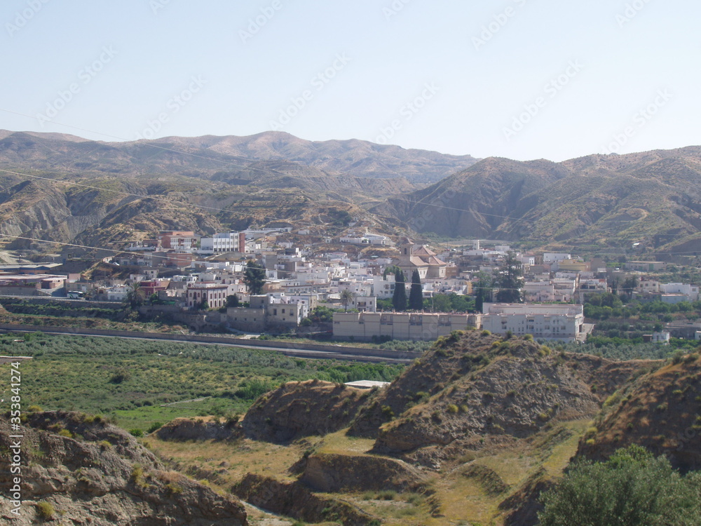 Vistas del pueblo de Alhabia en Almería.