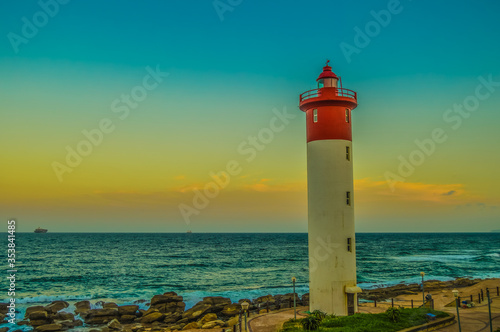 Umhlanga Lighthouse one of the world's iconic lighthouses in Durban north KZN South Africa