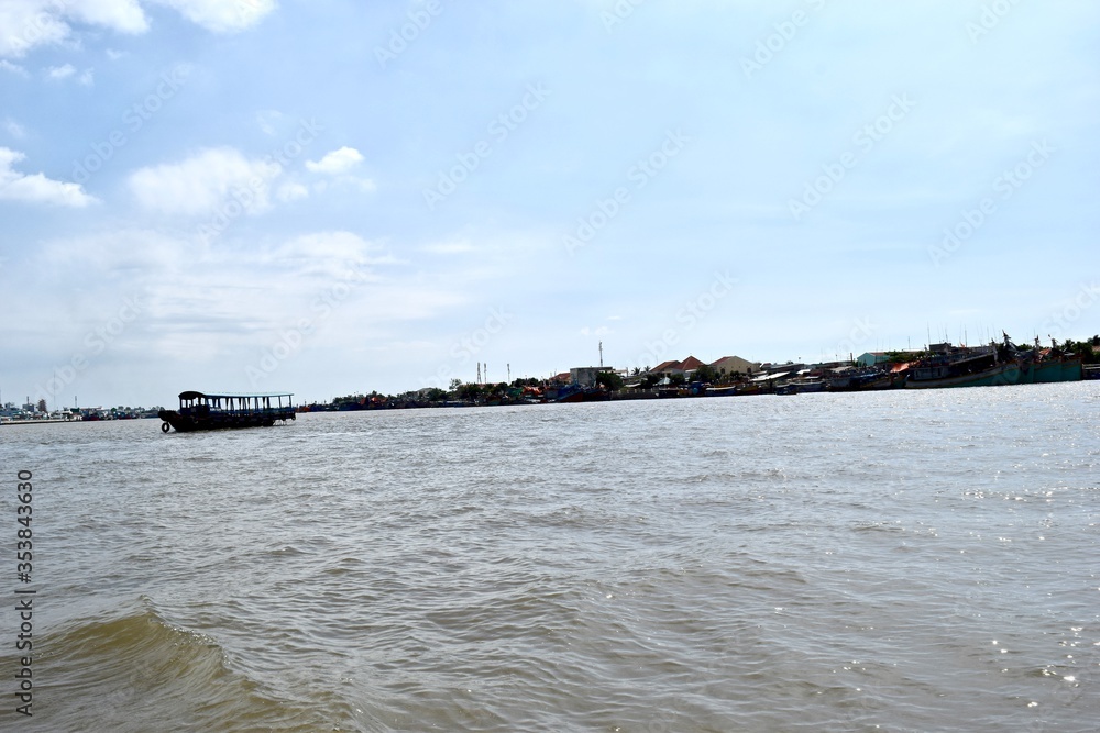 Mekong river view in Vietnam.