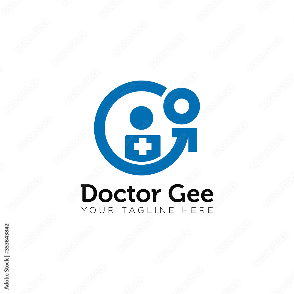 doctor gee logo, creative human and letter G vector doctor gee logo, creative human and letter G vector
