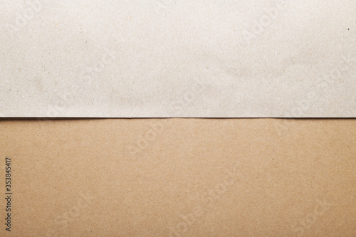 Brown recycled carton paper sheets close up. business concept Premium Photo 