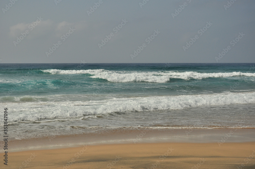 Ocean wave water on beautiful 
