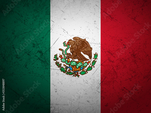 Grunge Mexico flag