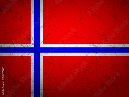 Grunge Norway flag
