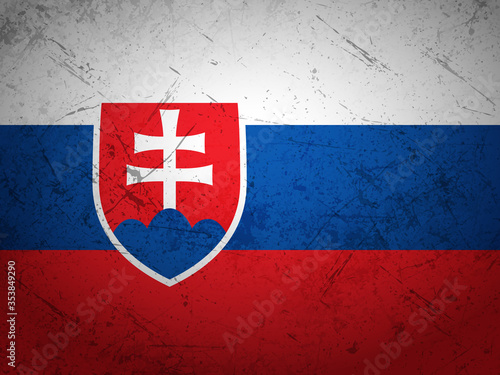 Grunge Slovakia flag