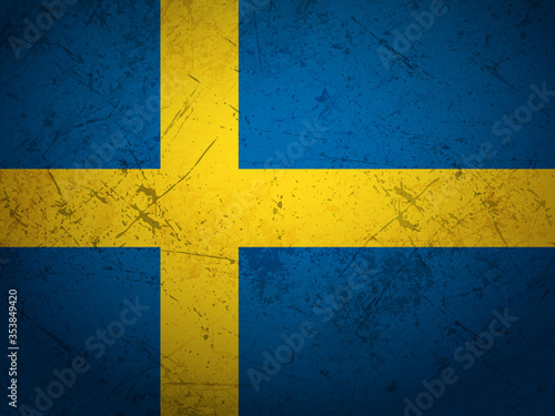 Grunge Sweden flag