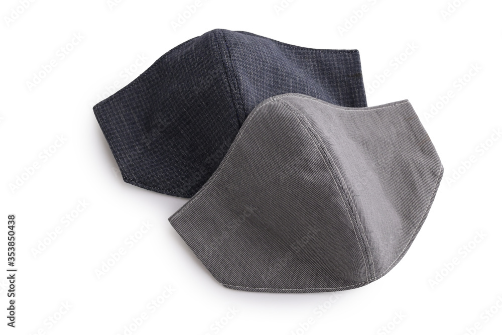 cloth mask design made from cotton fabric, object isolated on white background cloth mask design made from cotton fabric, object isolated on white background
