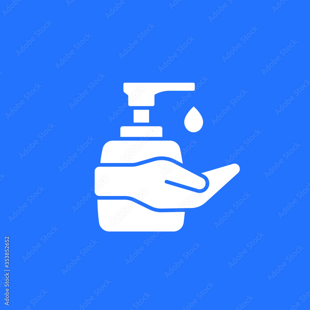 Hand sanitizer, use antiseptic, antibacterial gel icon Hand sanitizer, use antiseptic, antibacterial gel icon