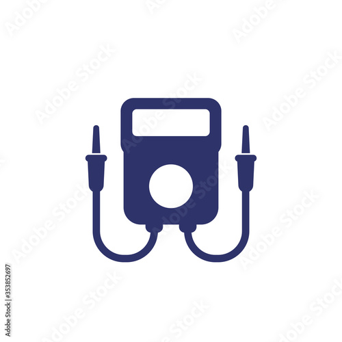 multitester or multimeter icon on white