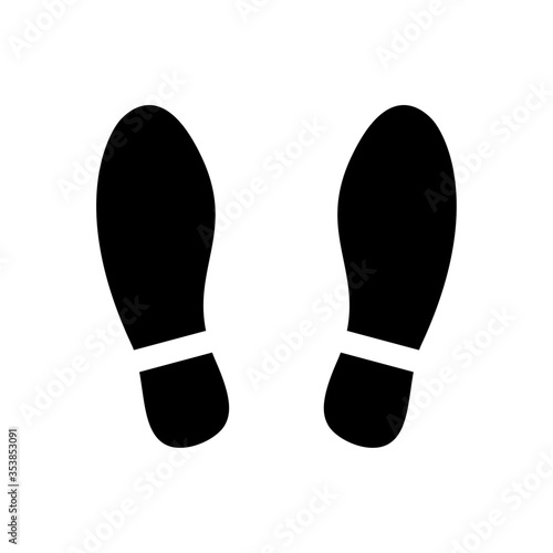 A Pair of Shoeprints or Footprints Icon. Vector Image.