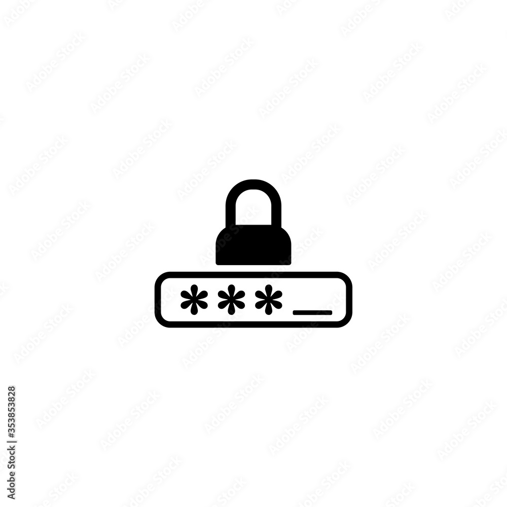 Security password, login symbol icon on isolated white background. EPS 10 vector. Security password, login symbol icon on isolated white background. EPS 10 vector.