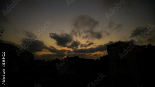 sunset Sundown Red Sky time lapse Clouds