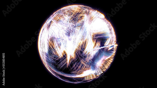 Fluid shining and brightening plasma ball