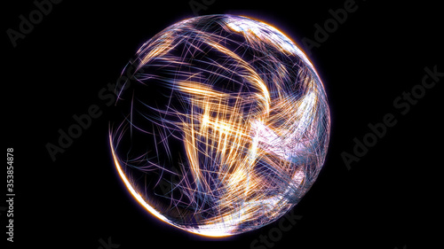 Fluid shining and brightening plasma ball