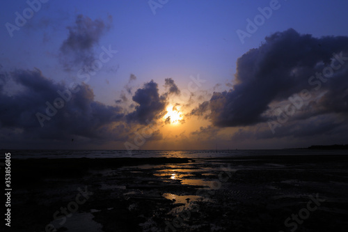 storm clouds over the sea