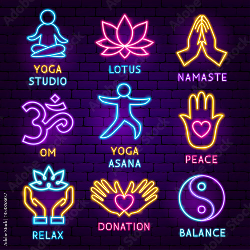 Yoga Neon Label Set