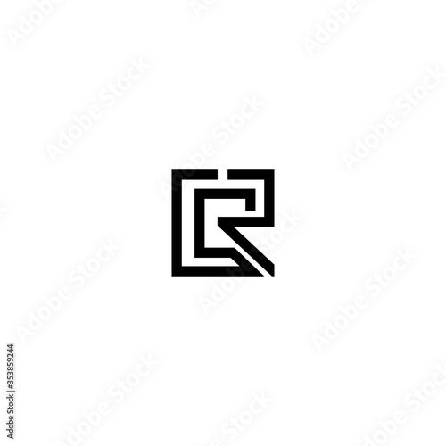 CR C R Letter Logo Design Template