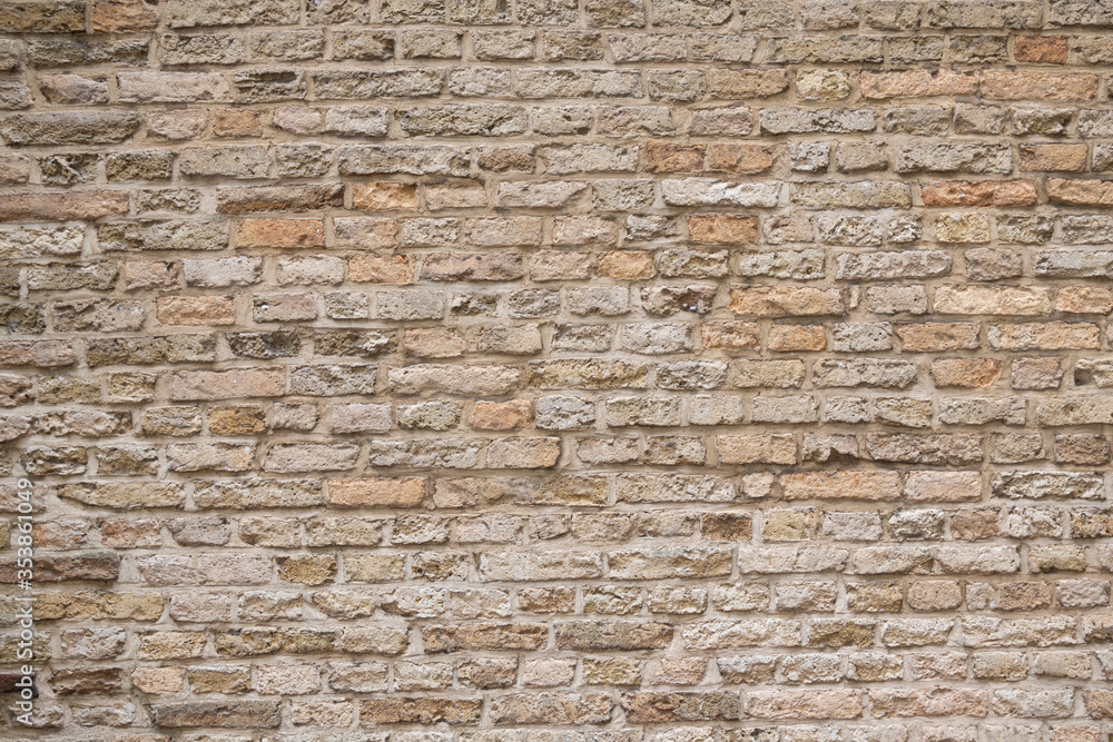 Beige old brick wall background grunge texture Beige old brick wall background grunge texture