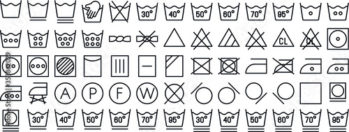 Basic laundry vector Icons Set