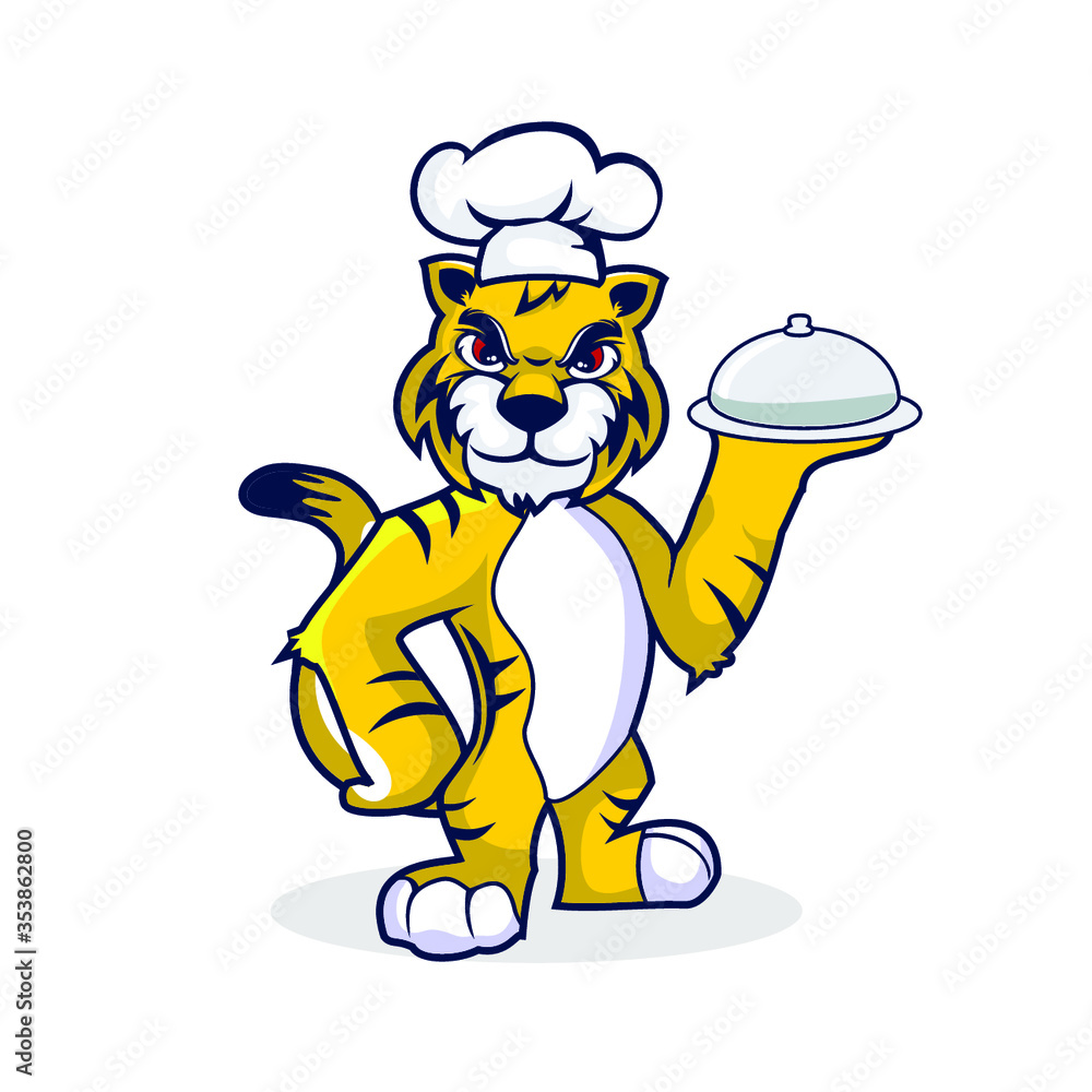 yellow tiger chef bring food