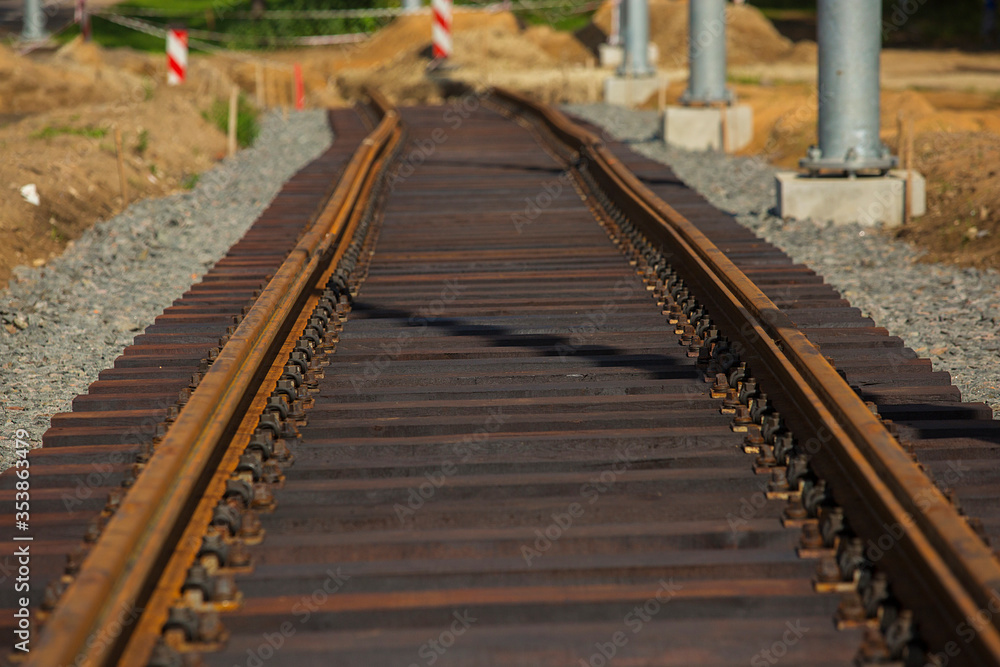 New tramway track construction