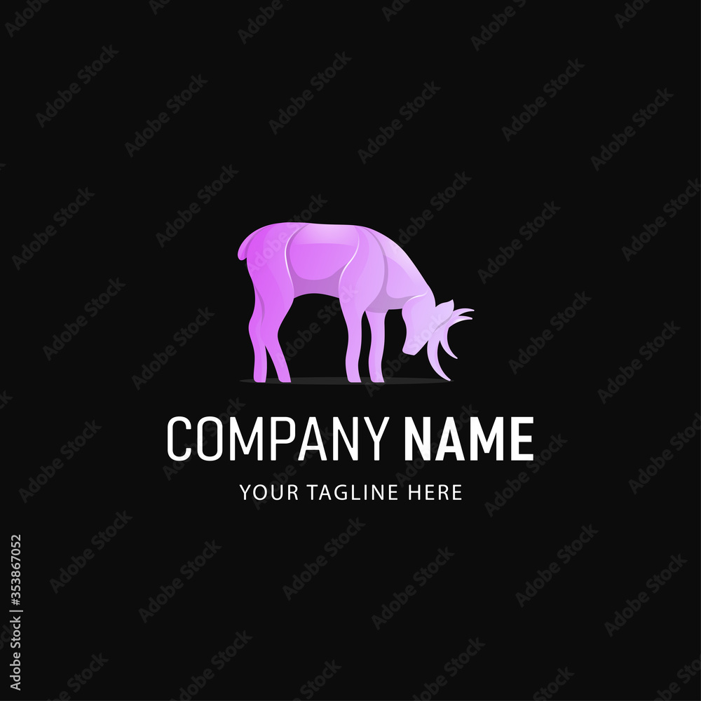 Colorful Deer Logo Design. Gradient Style Animal logo Colorful Deer Logo Design. Gradient Style Animal logo