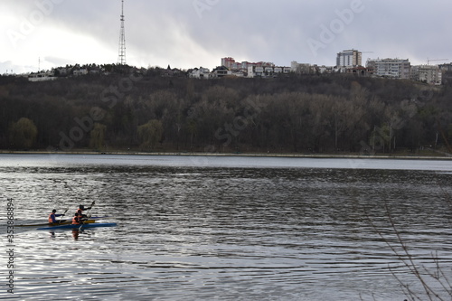 kayaking on the lake