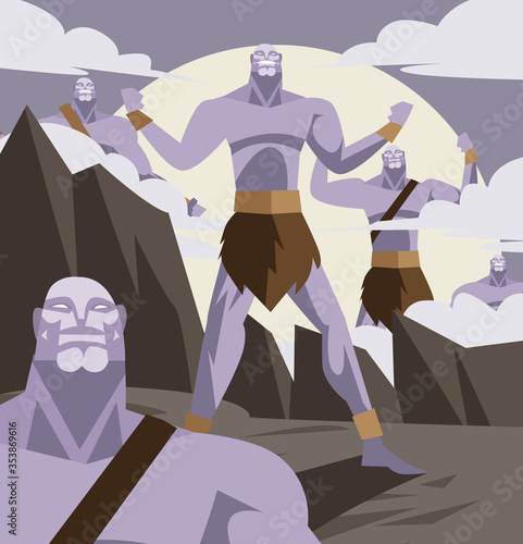 titanomachy war of greek gods versus giant titans