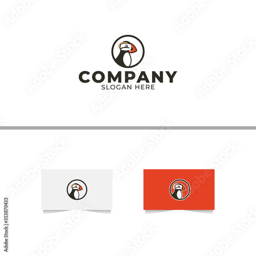 Puffin Logo Design Vector Template