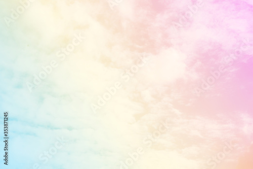 Cloud and sky with a pastel color background and wallpaper, abstract sky background.