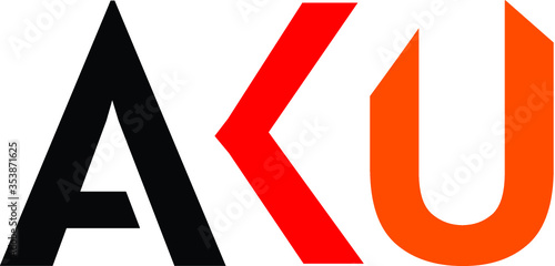 AKU Letter mark Logo Vector