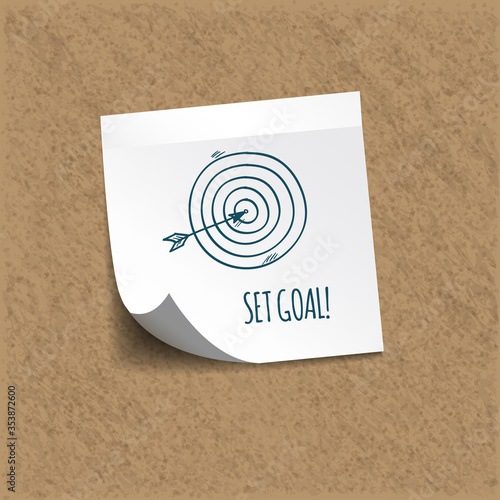 Set goal! Motivational concept vector illustration
