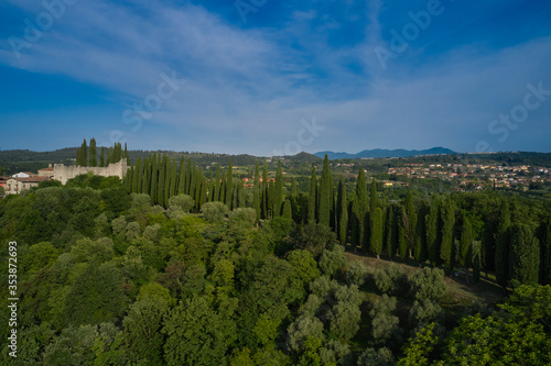 The Soiano del Lago castle is a castle that dominates the historic center with a panoramic view of the morainic hills of Valtenesi and Lake Garda.