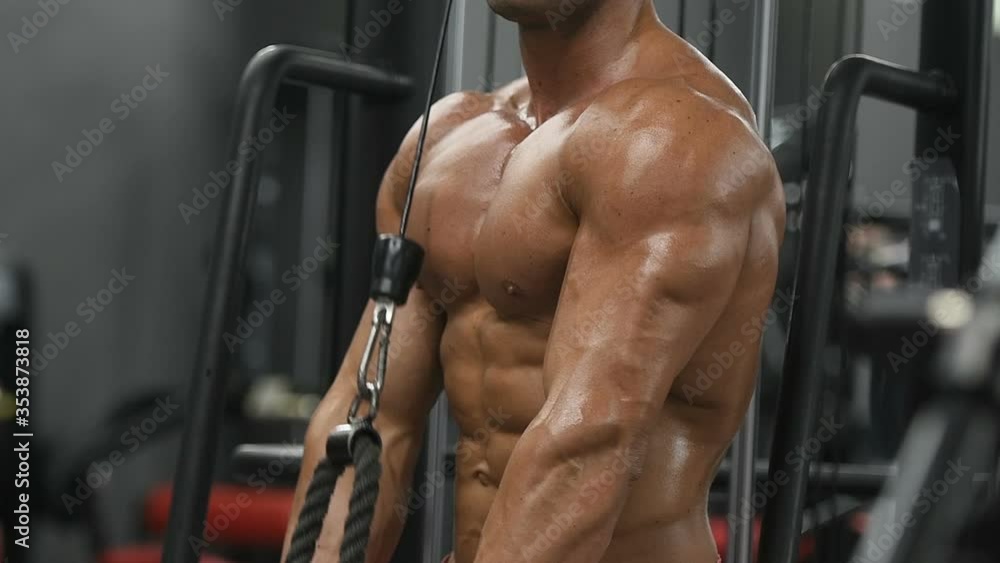 Bodybuilder handsome strong athletic rough man pumping up muscles biceps workout fitness and bodybuilding healthy concept background - muscular fitness men doing arms exercises in gym naked torso
Bodybuilder handsome strong athletic rough man pumping up muscles biceps workout fitness and bodybuilding healthy concept background - muscular fitness men doing arms exercises in gym naked torso