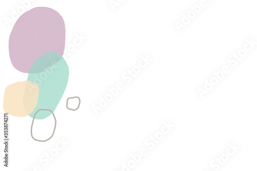 Abstract pastel color illustration copy space background