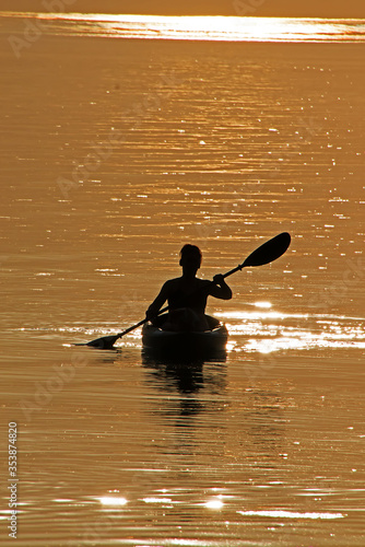 Wallpaper Mural kayaking at sunset Torontodigital.ca