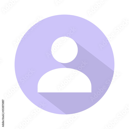 Default Avatar Profile Flat Icon Vector. Contact Symbol Illustration