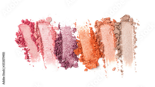 Foto Close-up of make-up swatches