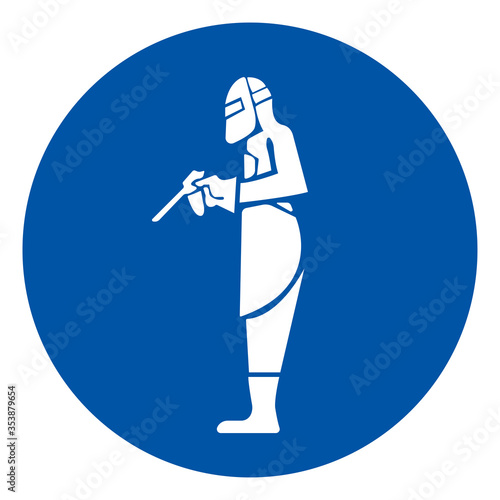 Sabs Full Welding Gear Symbol Sign, Vector Illustration, Isolate On White Background Label. EPS10