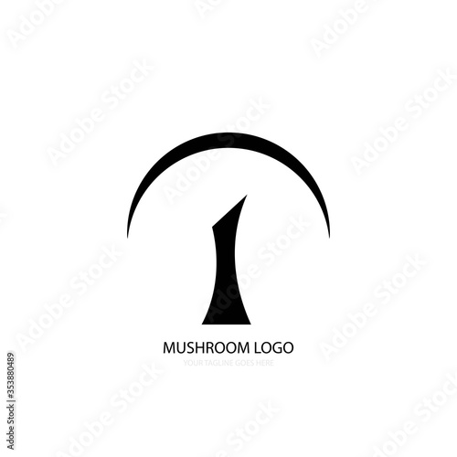 mushroom illustration icon logo vector design