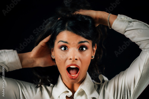 Beautiful Young Woman Feeling Pride, Expressing Emotions